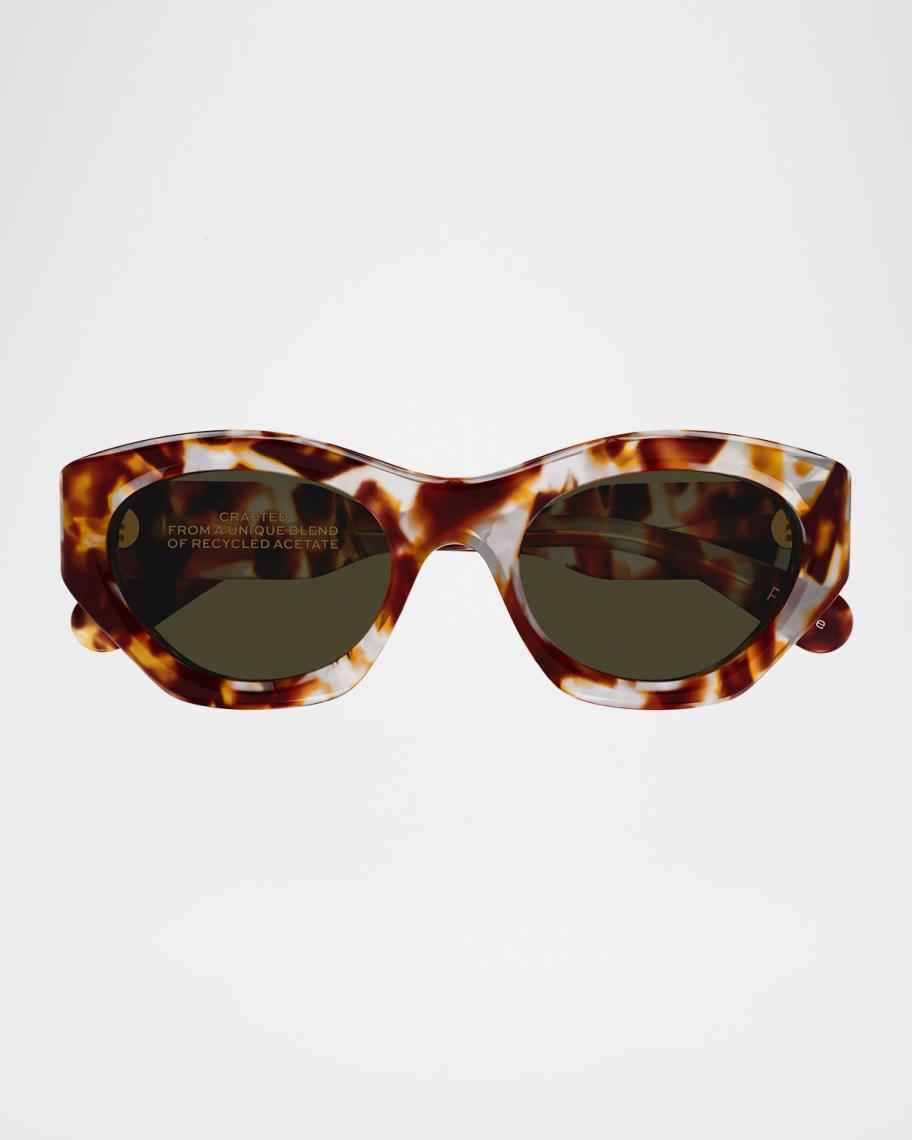 Chloe Havana 62mm Acetate Cat-Eye Sunglasses | Neiman Marcus display picture 3