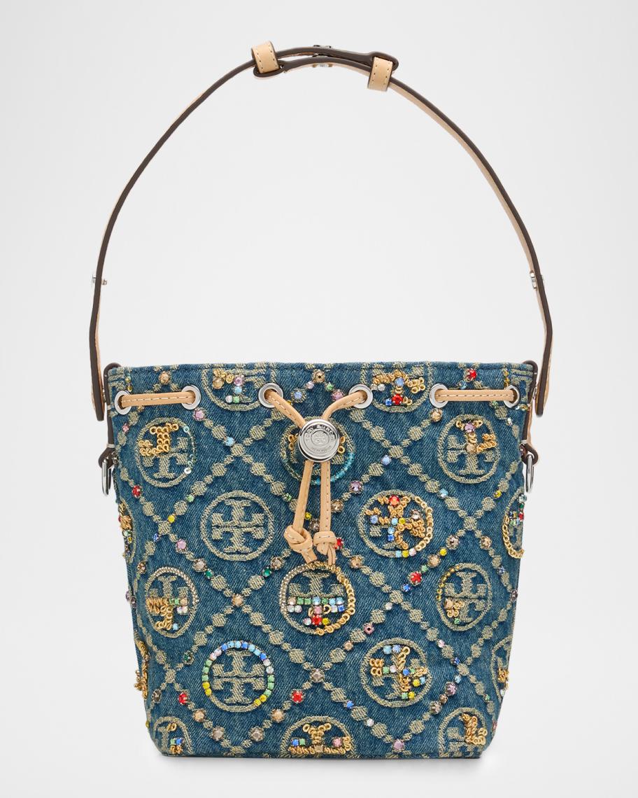 Tory Burch Denim Blue Printed Bucket Hat Tory Burch Reversible Bucket Hat In Academy Blue Easy Plaid  main image 2