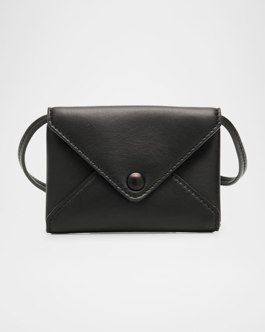 THE ROW Mini Envelope Leather Pouch with Strap | Neiman Marcus
