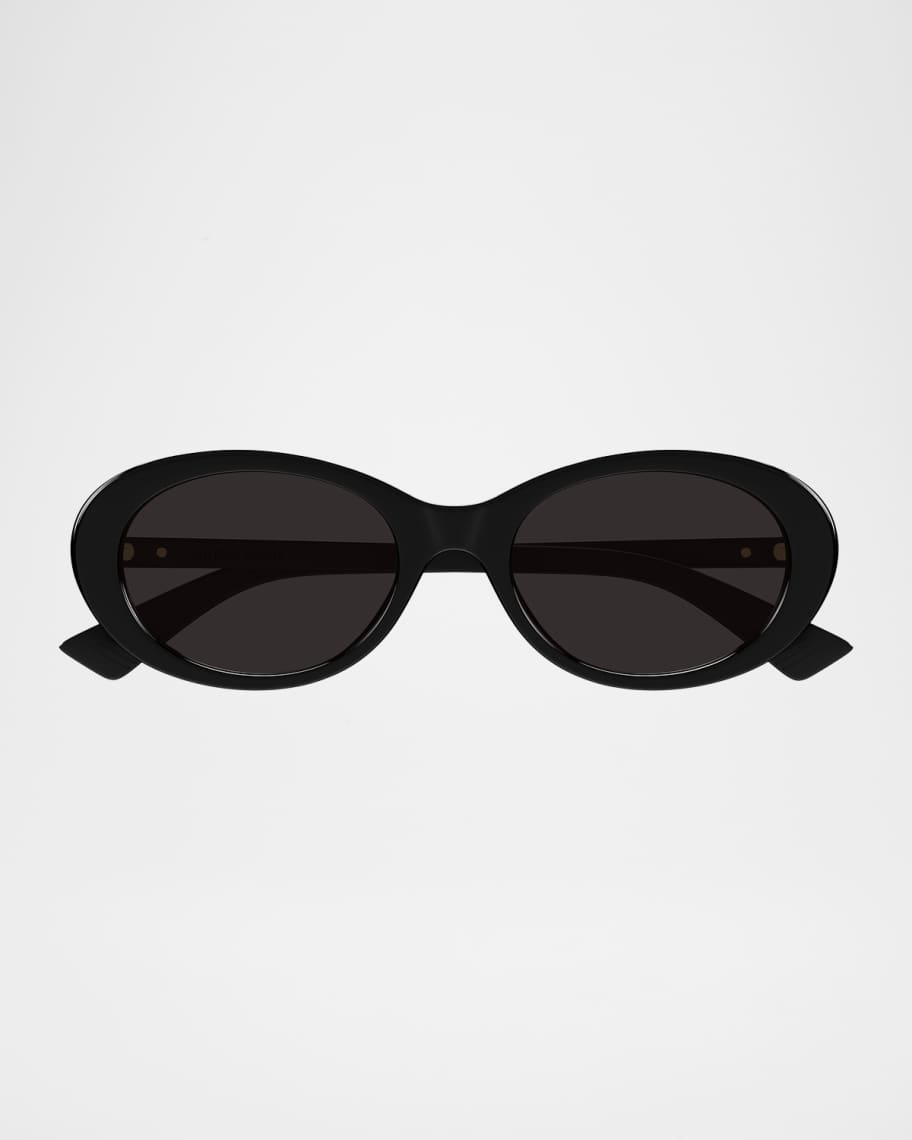 Bottega Veneta Classic 56mm Acetate Oval Sunglasses | Neiman Marcus