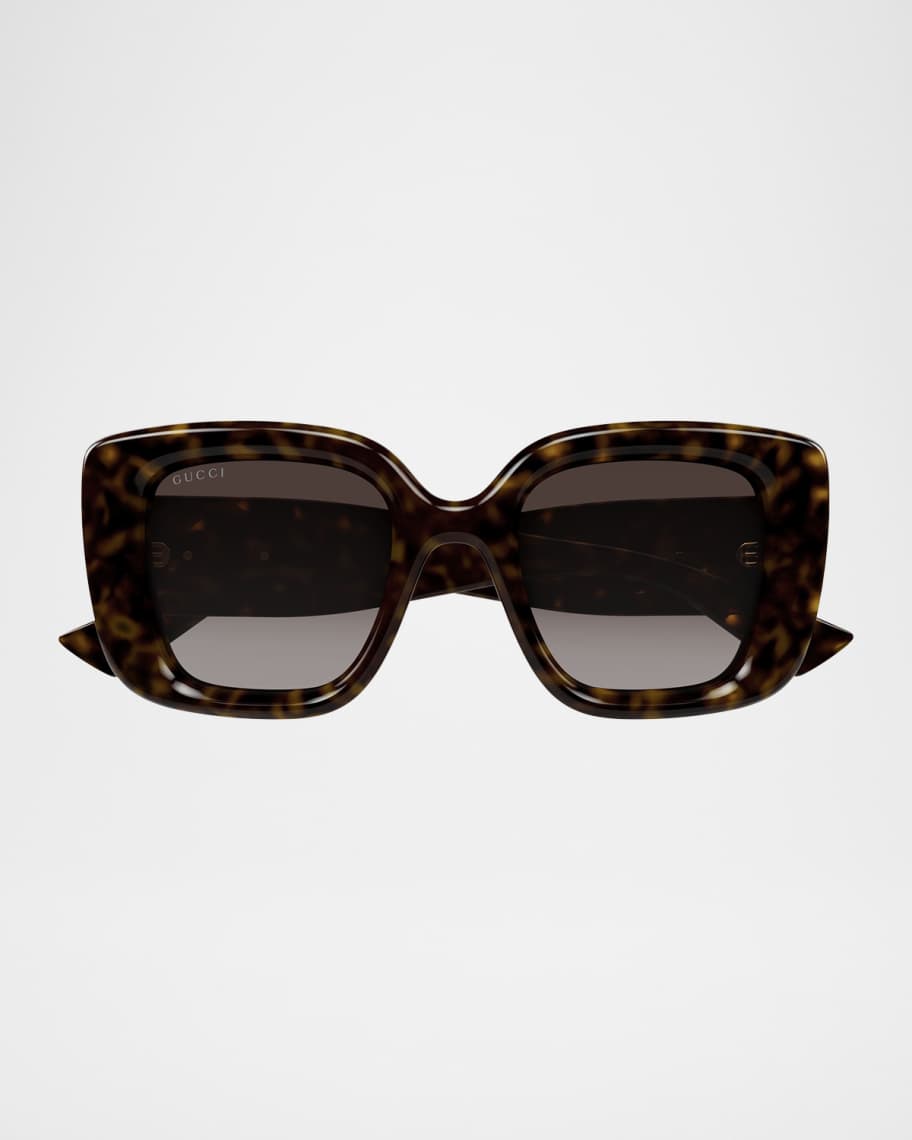 Gucci GG Bag 50mm Acetate Butterfly Sunglasses | Neiman Marcus