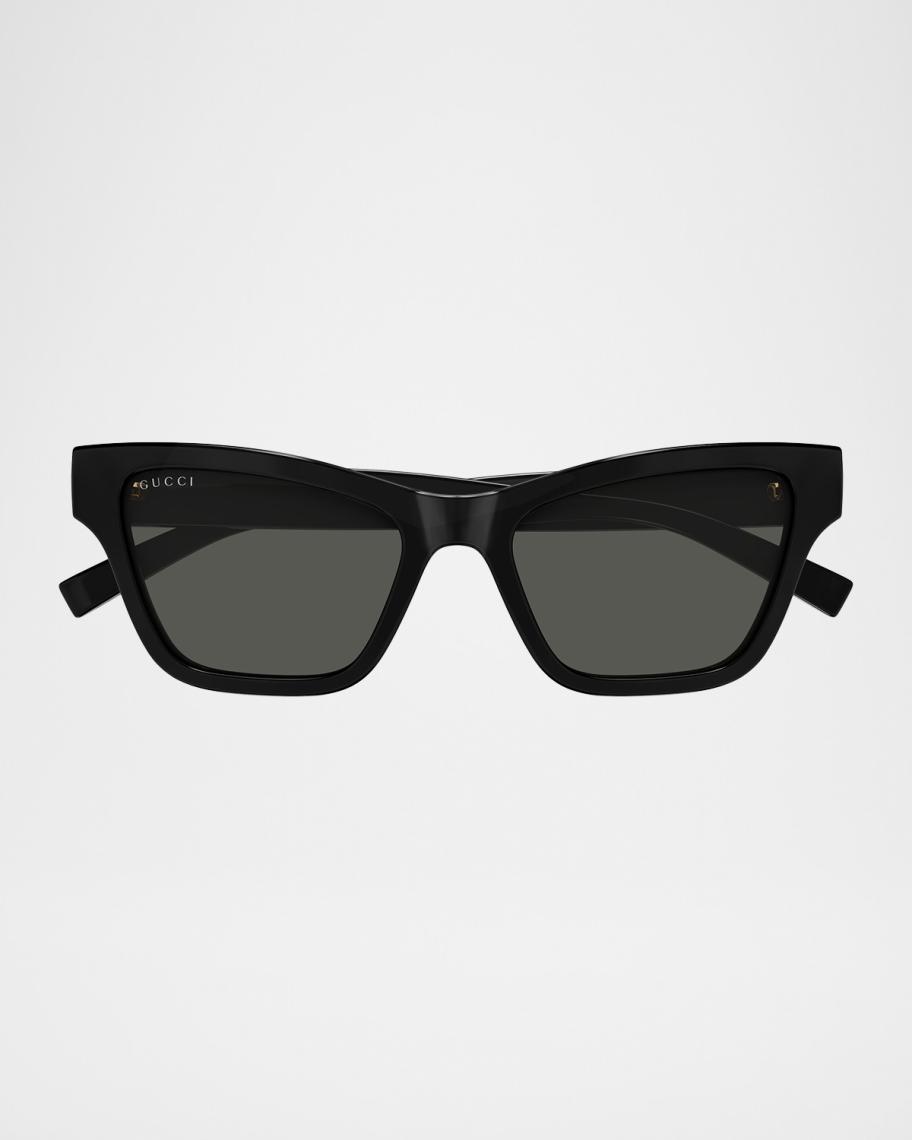 Gucci Gucci Lines 53mm Acetate Cat-Eye Sunglasses | Neiman Marcus
