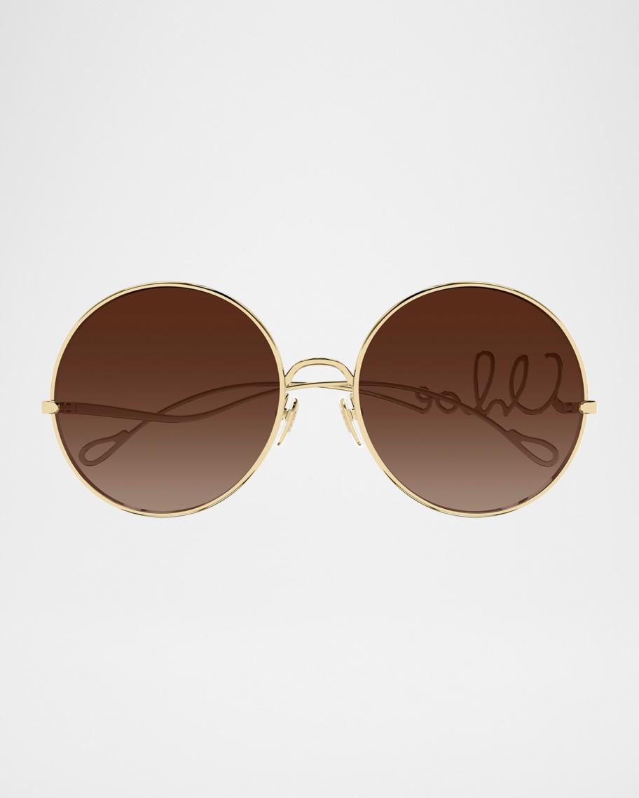 Chloe Chloe Iconic Metal Round Sunglasses | Neiman Marcus display picture 1