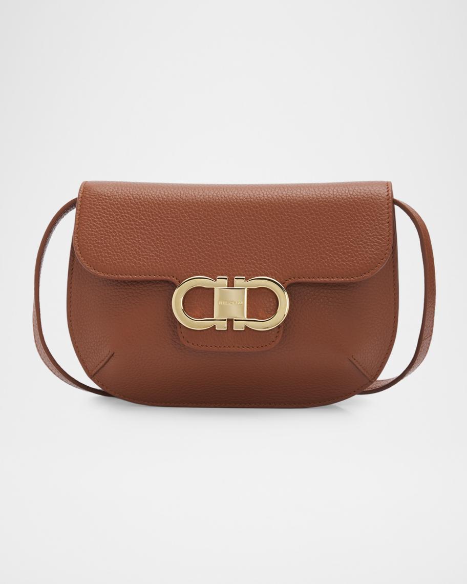 FERRAGAMO Lizzy Gancini Leather Crossbody Bag | Neiman Marcus
