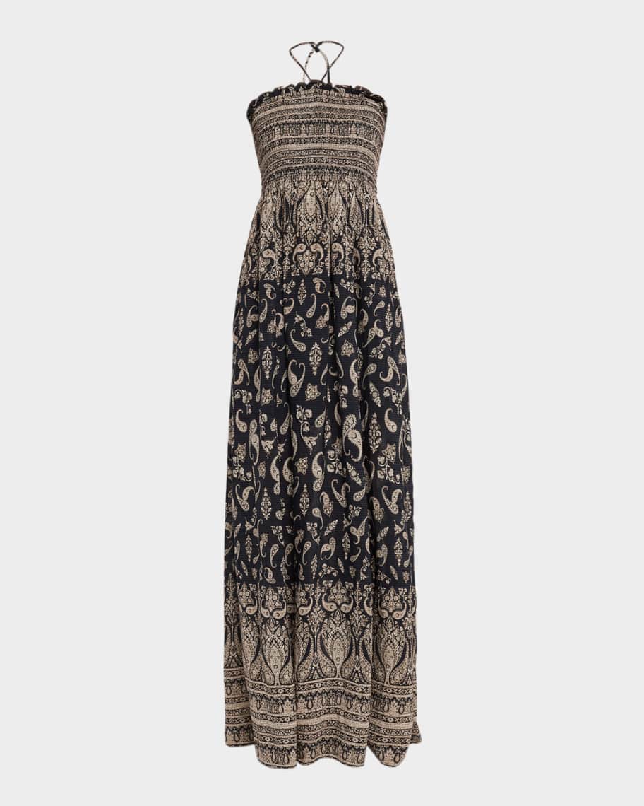 gold knitted dress Miss Circle Shay Gold Stretch Knit Backless Long Sleeve Maxi Dress XS-S main image 1