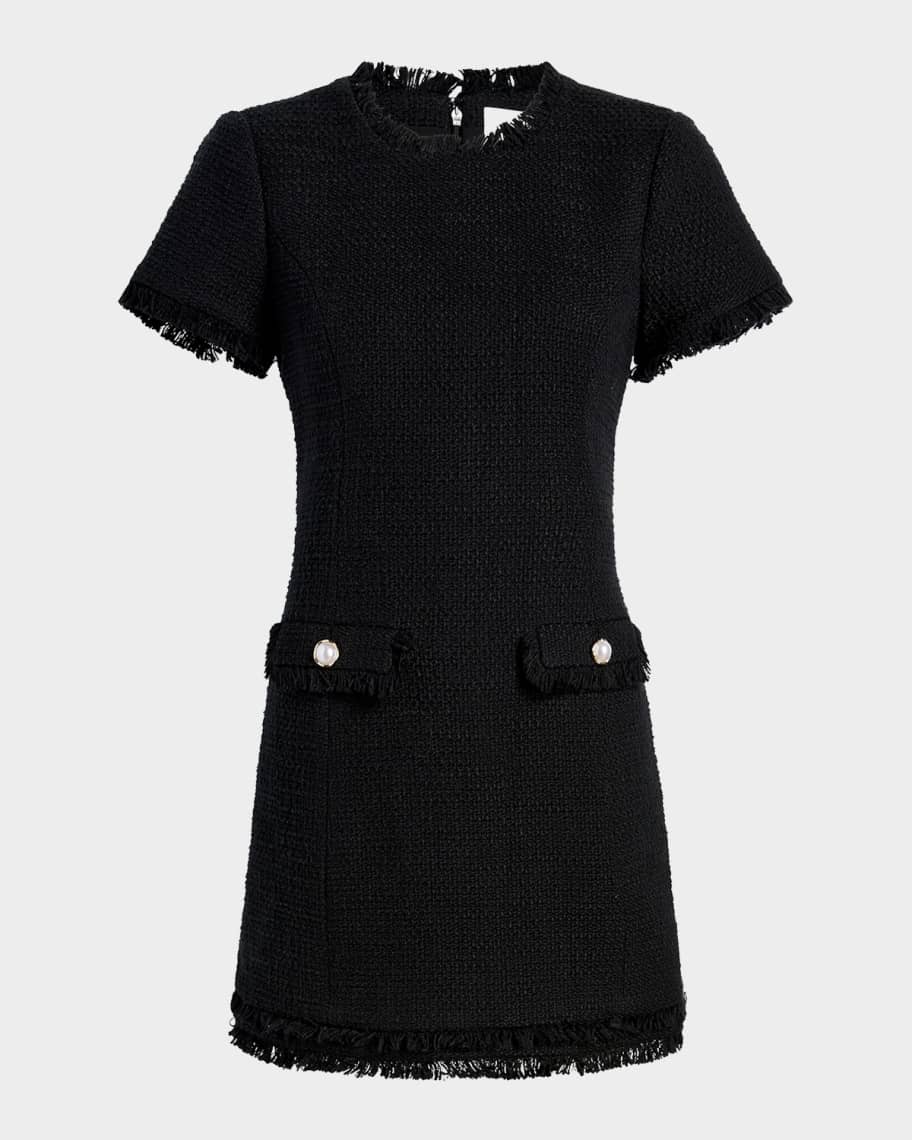 Cinq a Sept Brandi Tweed Mini Shift Dress | Neiman Marcus