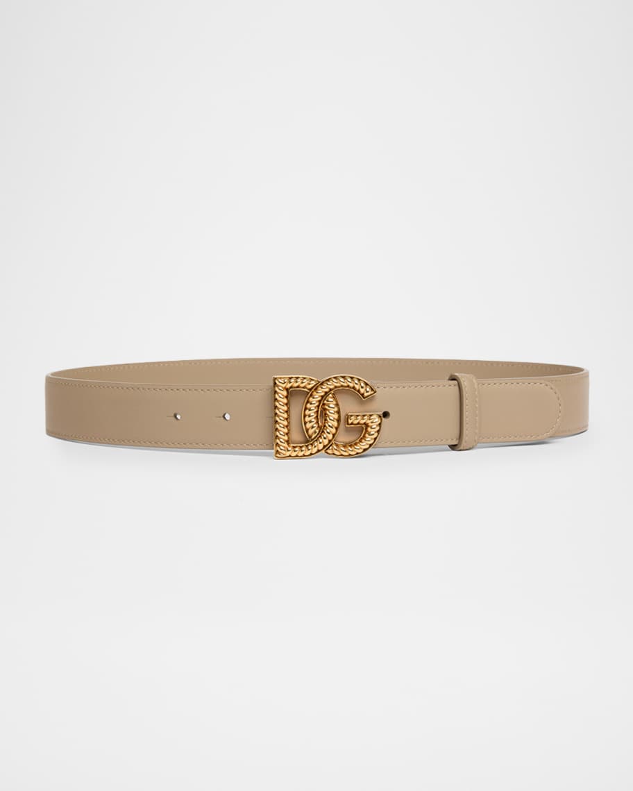 小物 DOLCE&GABBANA l Logo Leather Belt Dolce&Gabbana Leather Logo Buckle Belt | Neiman Marcus