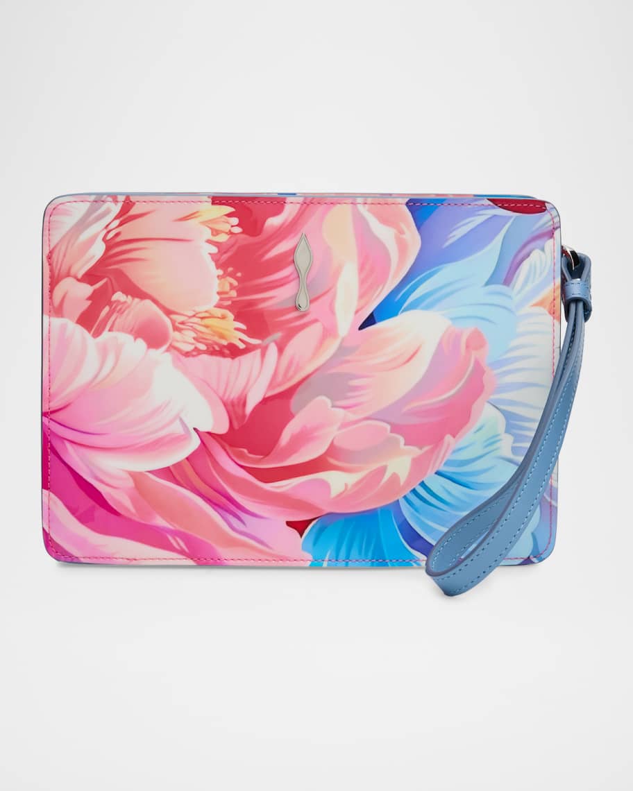 Christian Louboutin Bettina Wristlet Pouch Bag in Floral-Print