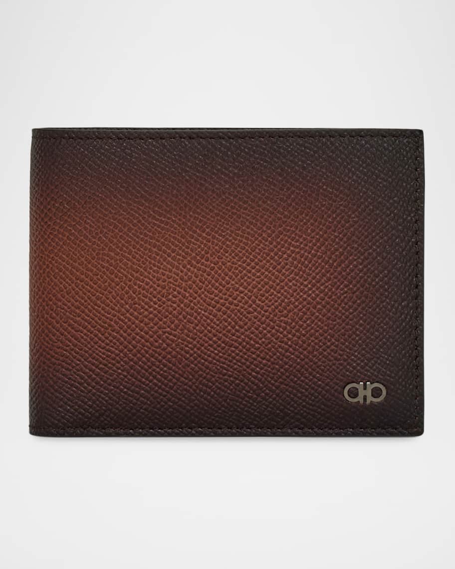 Ferragamo Men's Micro Gancio Leather Bifold Wallet | Neiman Marcus