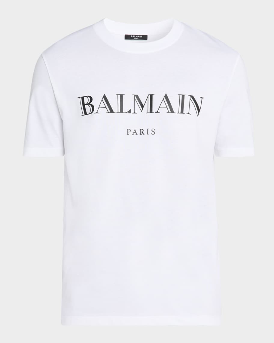 Balmain Men's Cotton Vintage Logo Graphic T-Shirt | Neiman Marcus