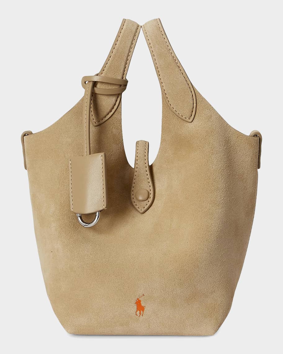 Polo Ralph Lauren Polo Play Suede Small Tote Bag | Neiman Marcus