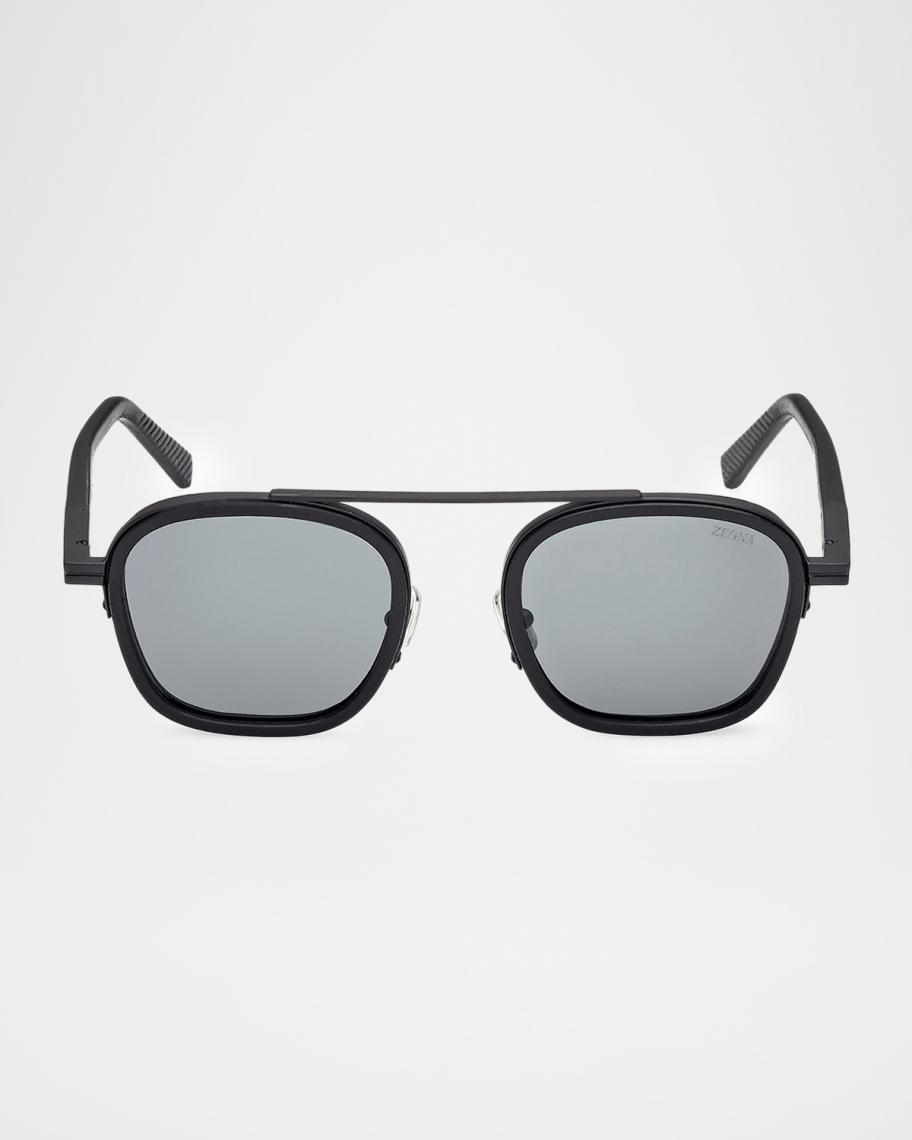 ZEGNA 51mm Metal Navigator Sunglasses | Neiman Marcus