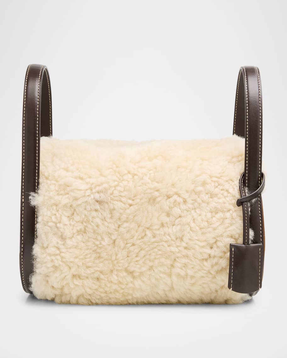 Polo Ralph Lauren Play Shearling & Leather Barrel Duffel Bag
