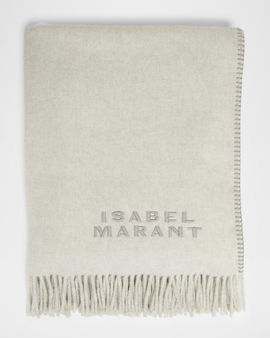 Isabel Marant Carmel Embroidered Wool Shawl | Neiman Marcus
