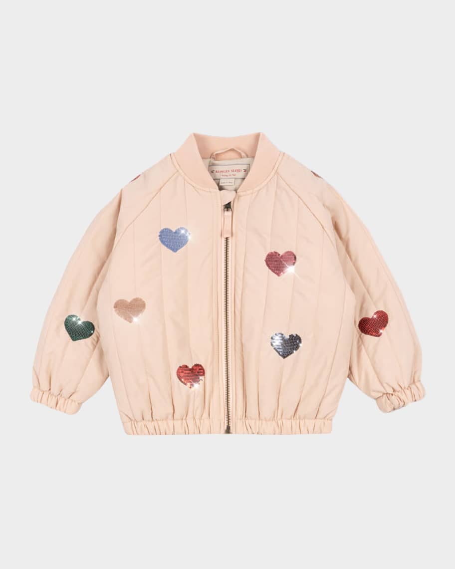 Konges Slojd Girl's Juno Sequin Heart Jacket, Size 9M-10 | Neiman