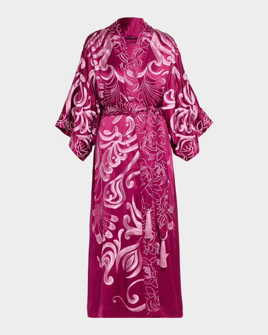 Natori Nouveau Couture Embroidered Robe | Neiman Marcus