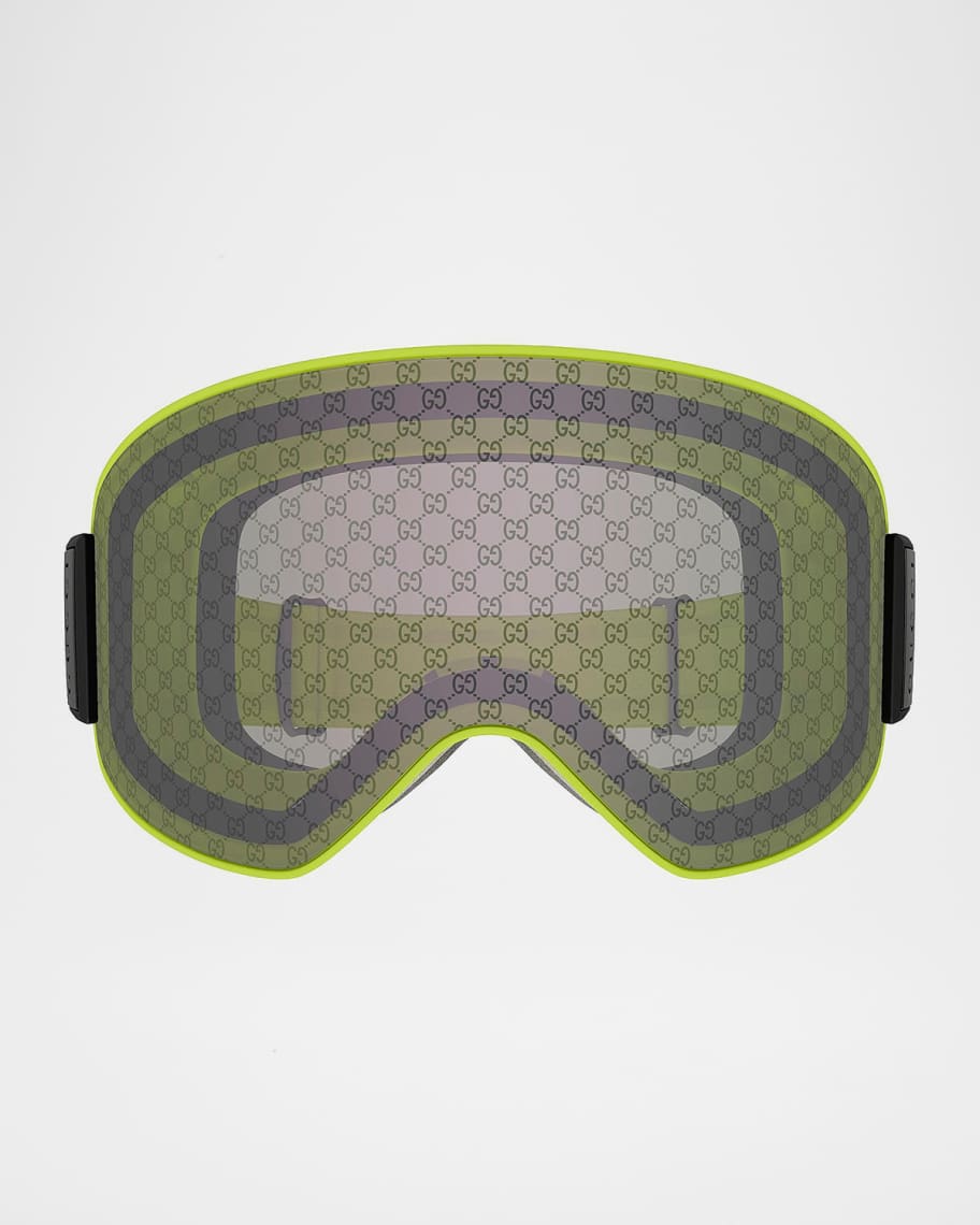 Gucci Men's Ski Mask 99mm Logo-Detail Acetate Goggles | Neiman Marcus