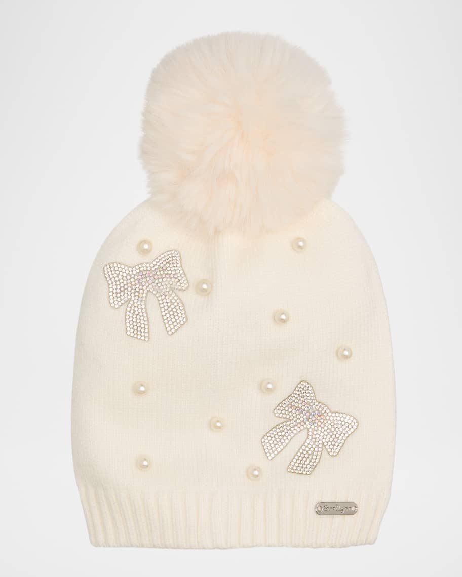 Bari Lynn Slouchy Faux Pearl Beanie Neiman Marcus