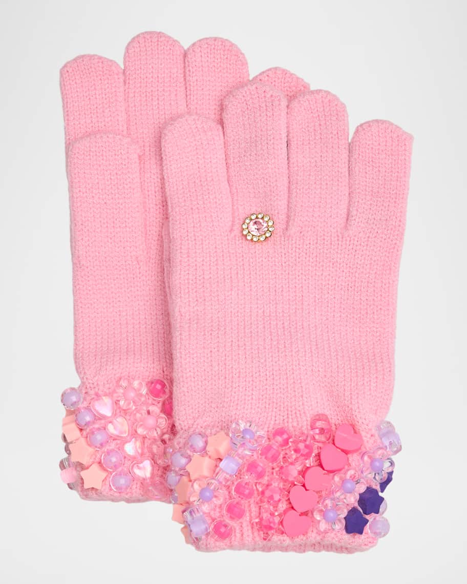 Bari Lynn Kid's Charmed Knit Gloves