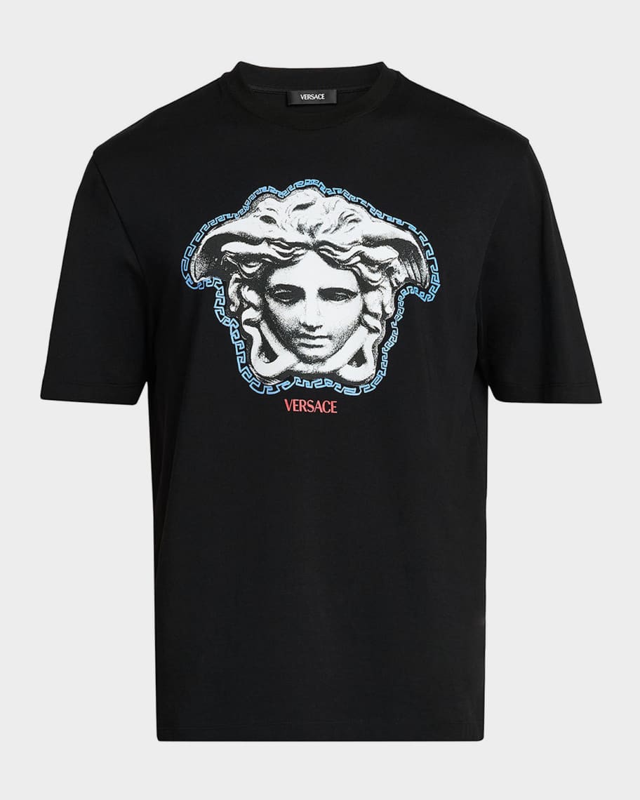 Versace Men's Sculptural Medusa Cotton Jersey T-Shirt | Neiman Marcus