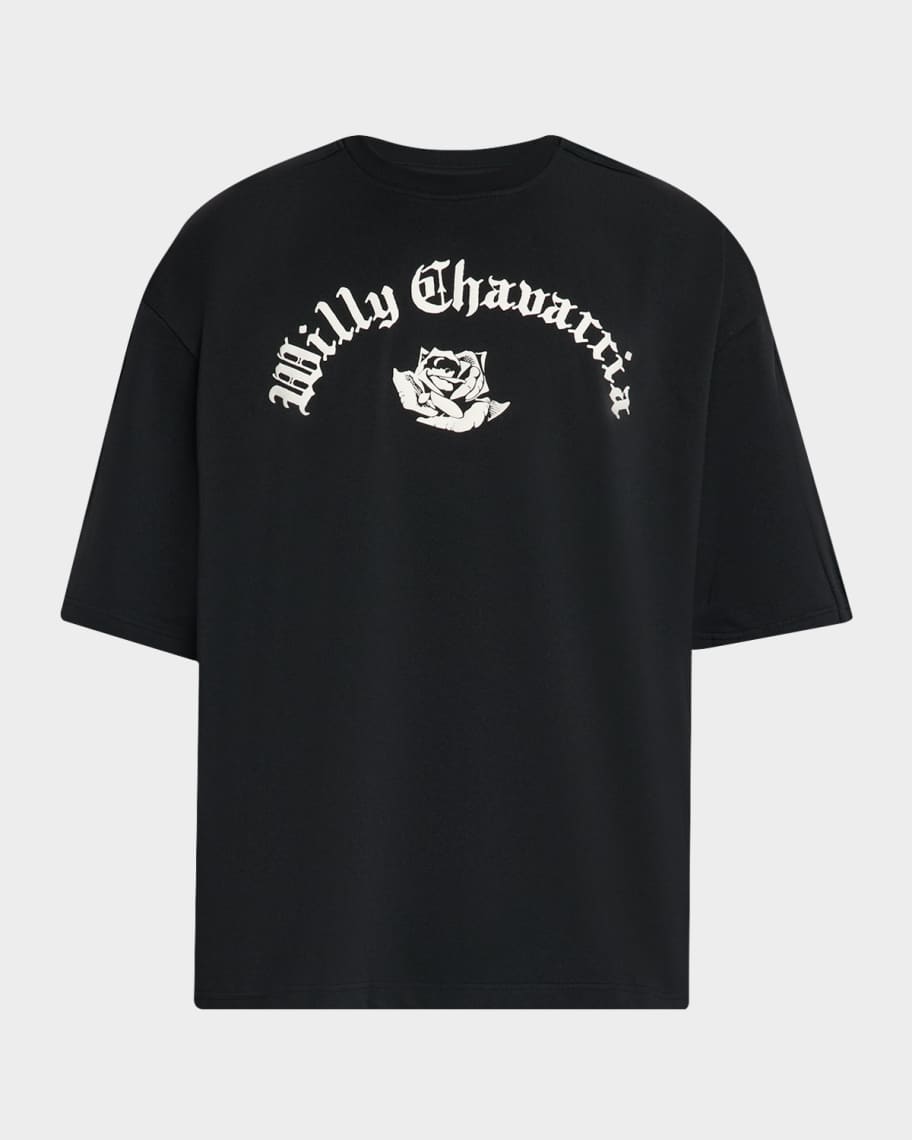 Adidas x Willy Chavarria Men's Jersey Logo Signature T-Shirt
