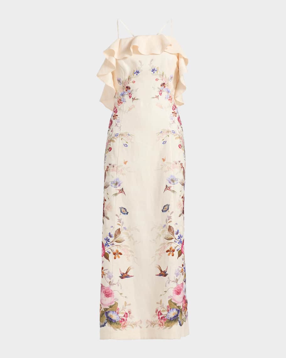 Zimmermann Patience Frill Midi Dress | Floral | Size 0P | Shopbop