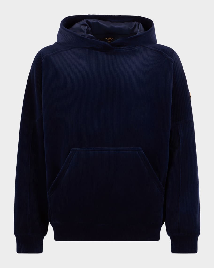 Moose Knuckles Men's Preston Velour Hoodie | Neiman Marcus