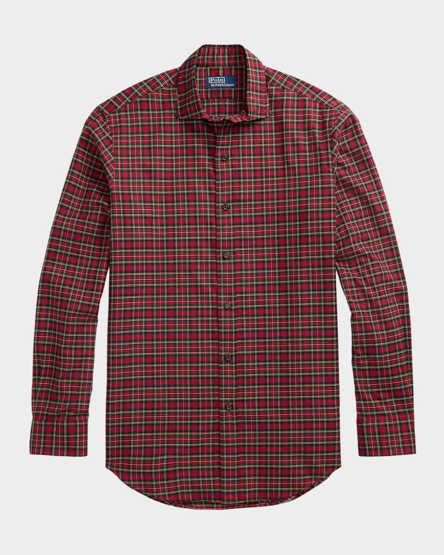 Ralph Lauren Classic Fit Plaid Twill Shirt - Red/Green Multi - XXL