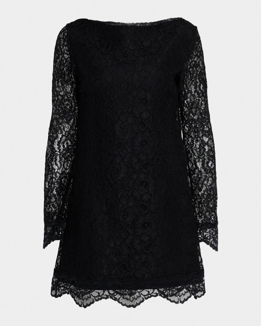 Chiara Boni La Petite Robe Surina Long Sleeve Scalloped Lace Short ...