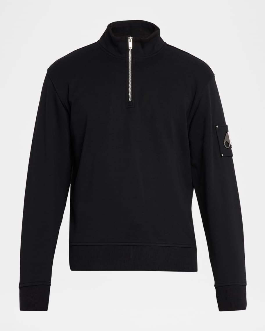 Moose Knuckles Men's Hartsfield Quarter-Zip Sweatshirt | Neiman Marcus