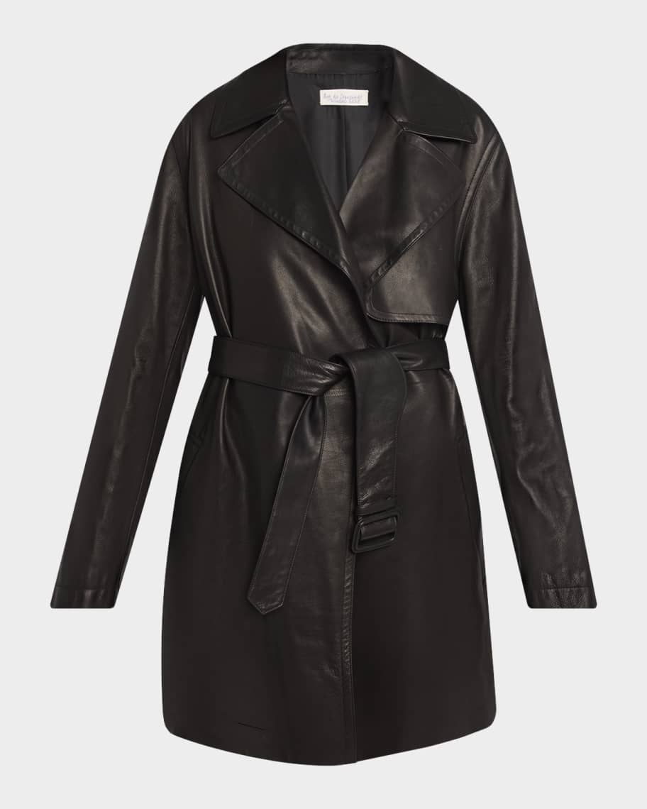 THE ROW Siempra Leather Wrap Trench Coat | Neiman Marcus