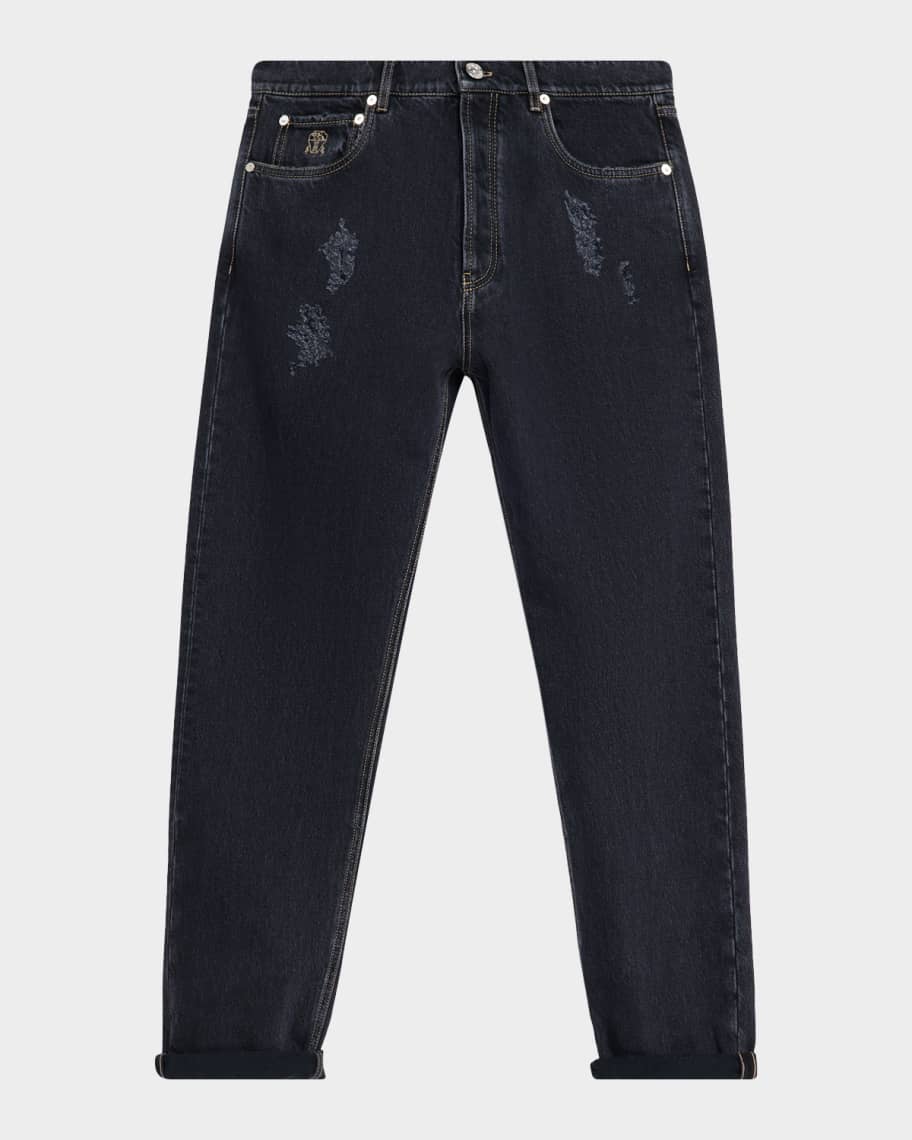 Brunello Cucinelli Men's Iconic Fit Denim Trousers | Neiman Marcus