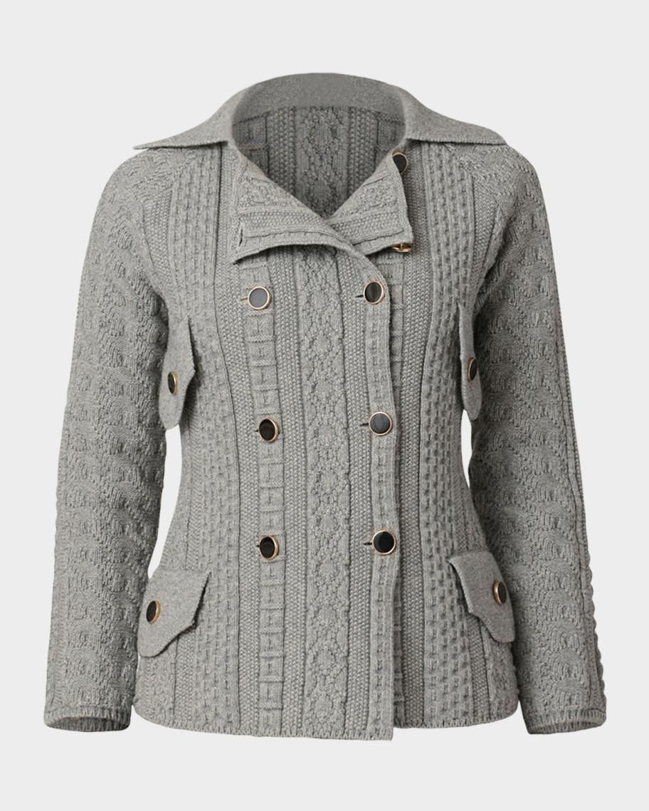 Shoshanna Wes Double-Breasted Knit Jacket | Neiman Marcus