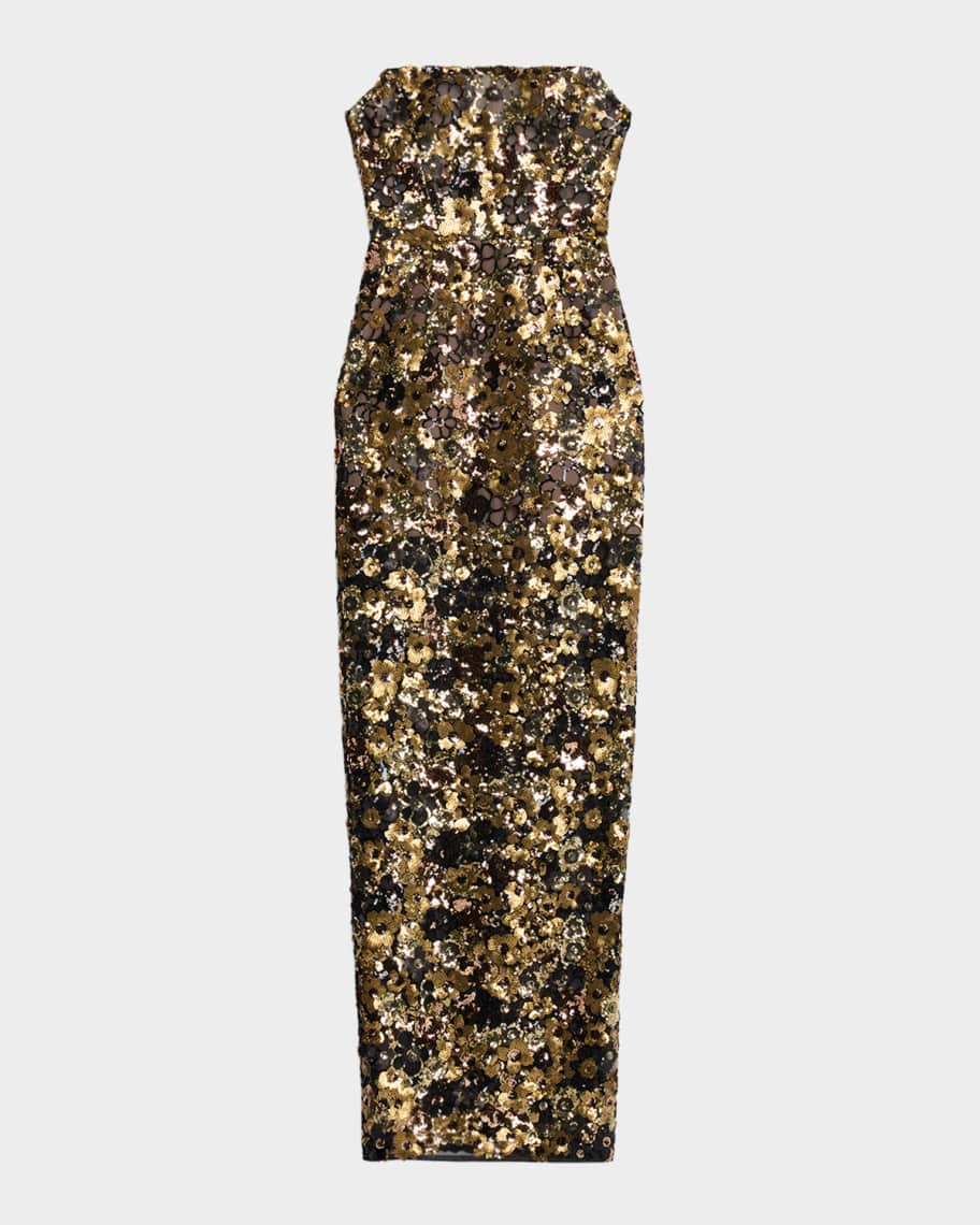 Bronx and Banco Farah Sleeveless Sequined Maxi Dress | Neiman Marcus