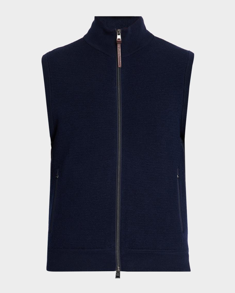 Polo Ralph Lauren Men's Hybrid Full-Zip Knit Sweater Vest | Neiman