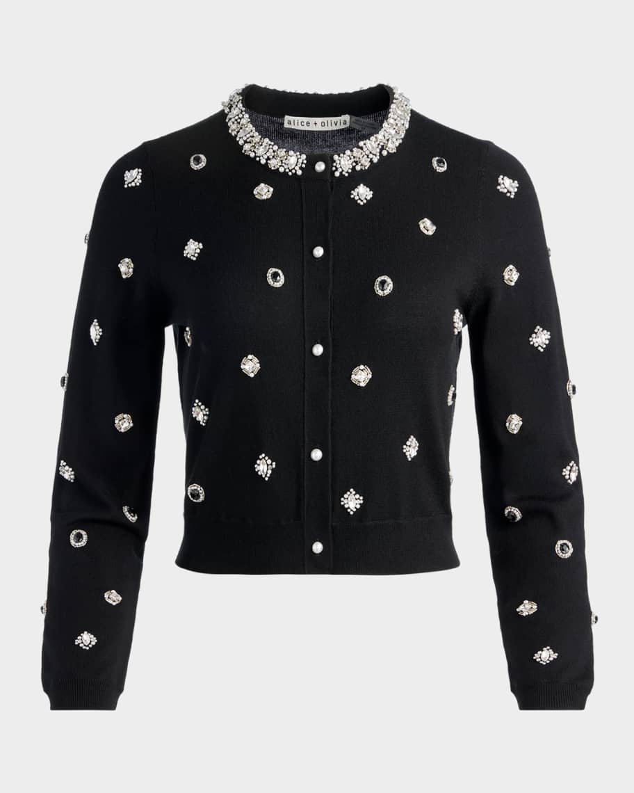 Alice + Olivia Dollie Embellished Cardigan | Neiman Marcus