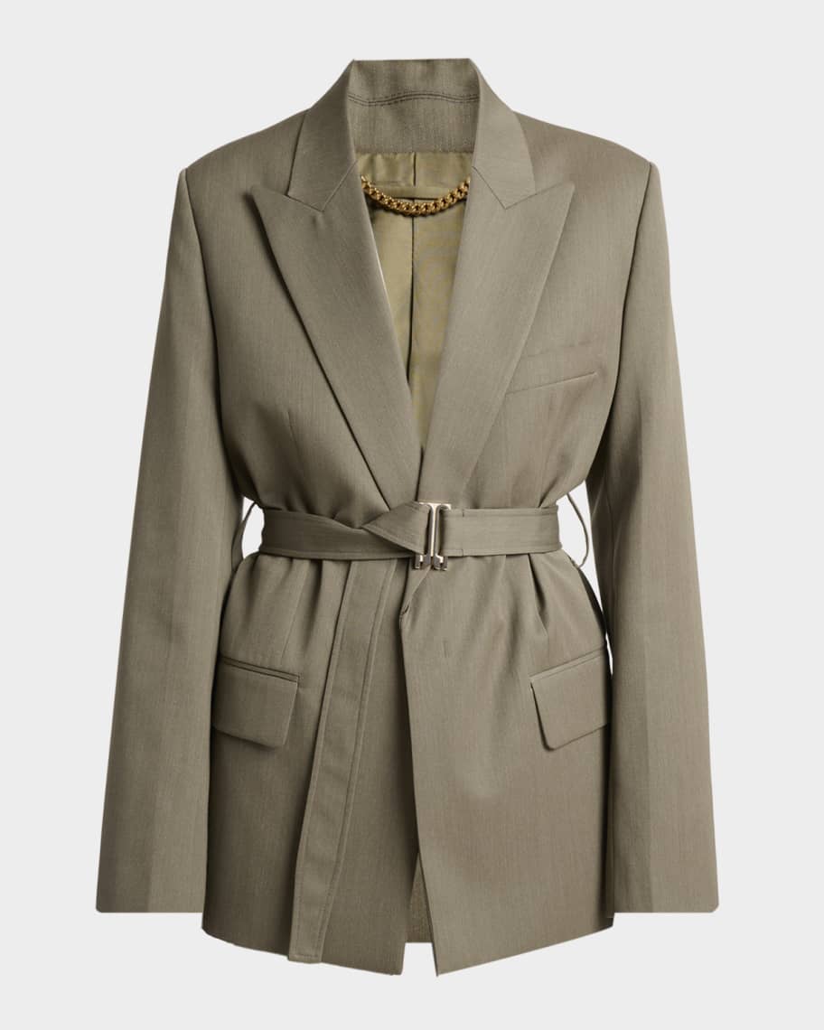 Victoria Beckham Belted Tailored Jacket | Neiman Marcus