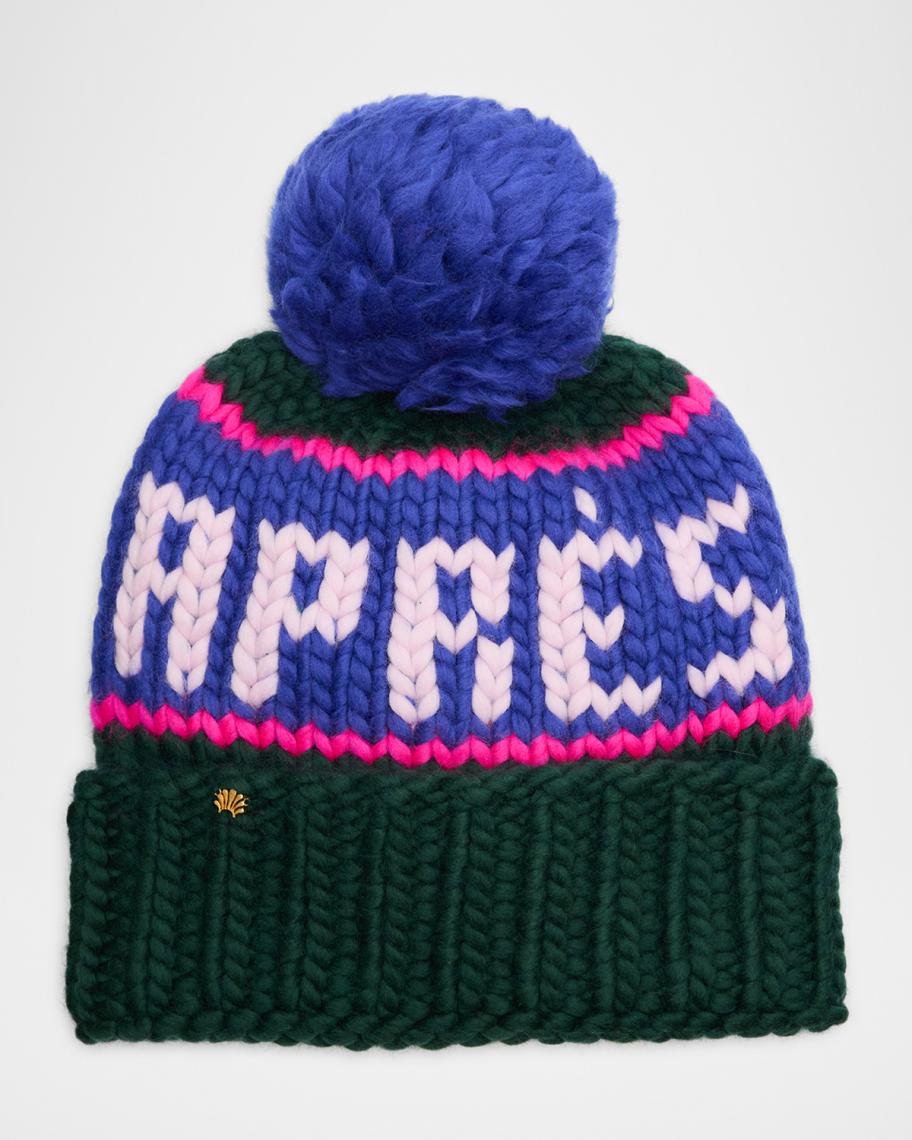 Lele Sadoughi NYC MERINO Wool Beanie Lele Sadoughi Aspen Pompom Merino Wool Beanie - Lavender  main image 4