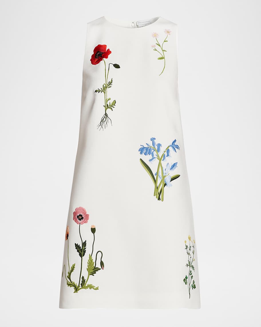 新品　stella mccartney 小花柄シフォンキャミソール Stella McCartney Floral Embroidered Sleeveless Mini Shift Dress
