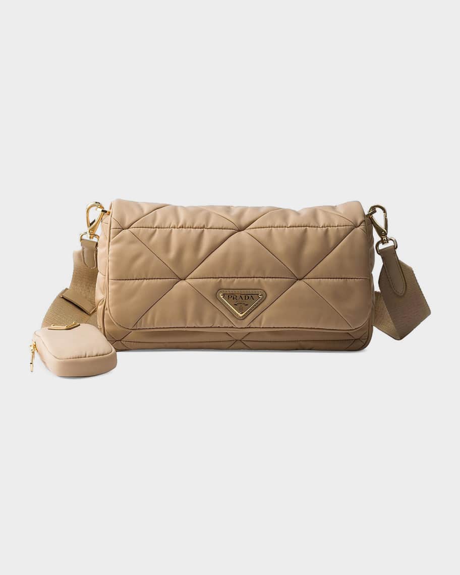 Prada Padded Re-Nylon Shoulder Bag | Neiman Marcus