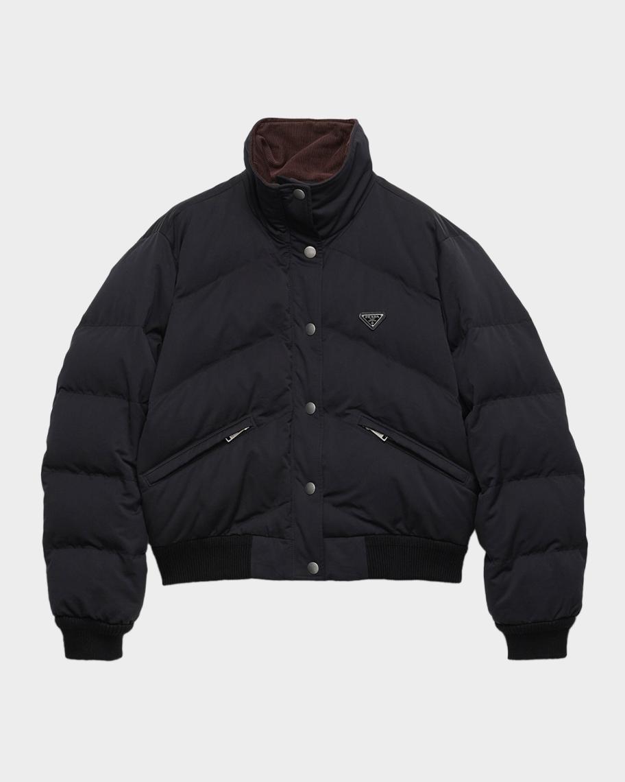 Prada Cropped Compact Poplin Down Jacket | Neiman Marcus