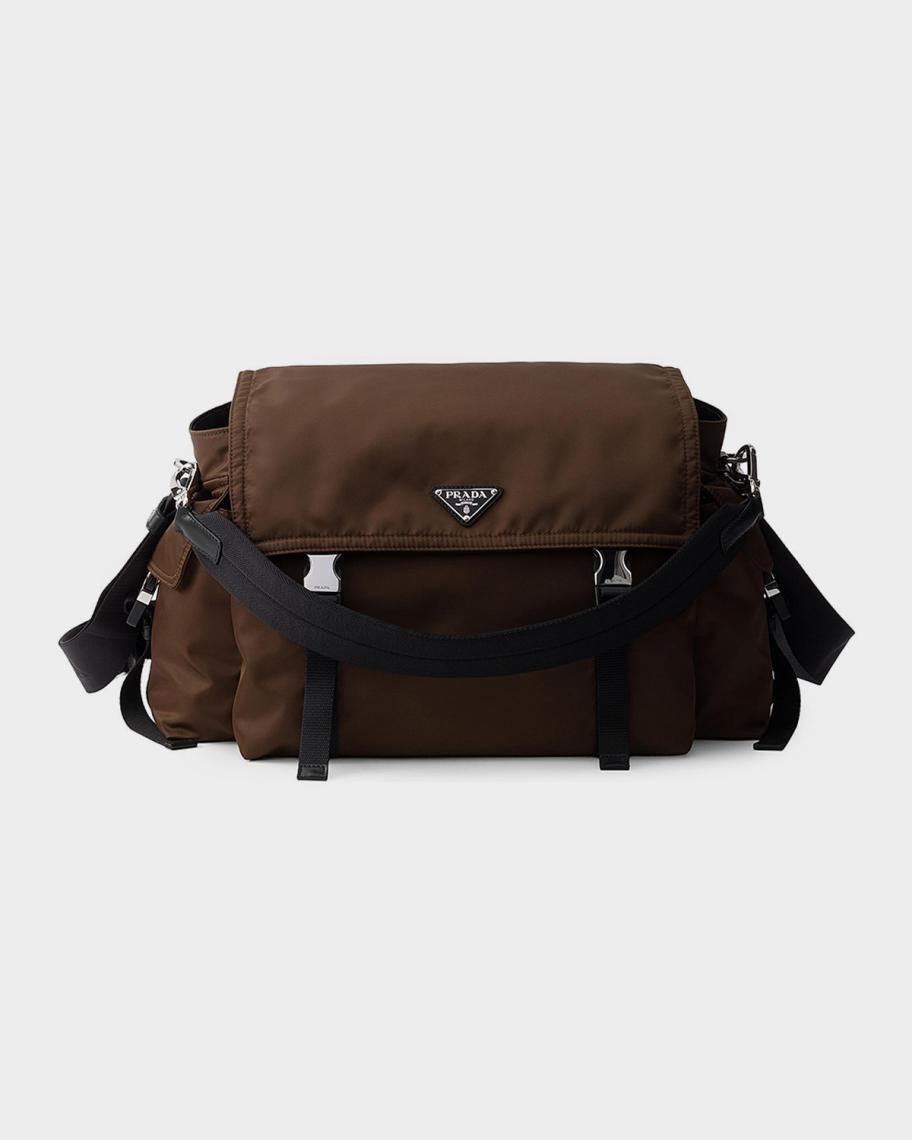 Prada Men's Explore Re-Nylon & Leather Shoulder Bag | Neiman Marcus