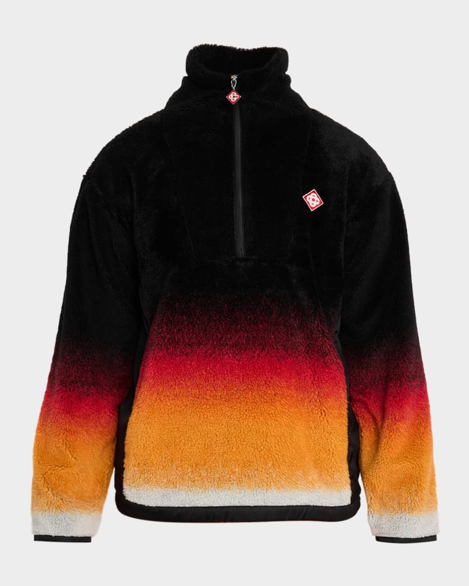 CASABLANCA / フリースジャケット/M/レーヨン/CRM/M23-JTP-157-01 CASABLANCA Men's Gradient Fleece Quarter-Zip Jacket | Neiman Marcus