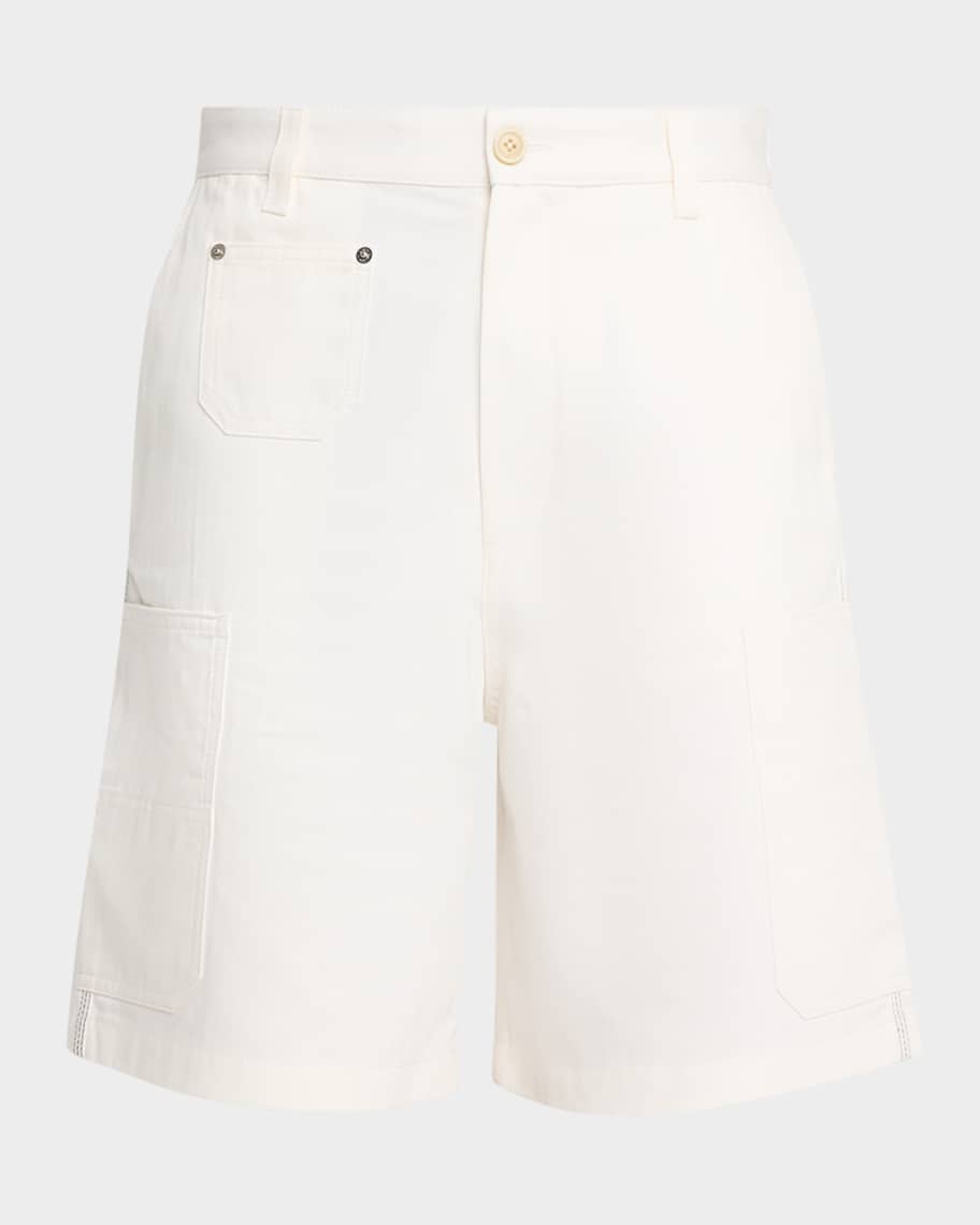 Givenchy Men's Denim Relaxed-Fit Carpenter Shorts | Neiman Marcus
