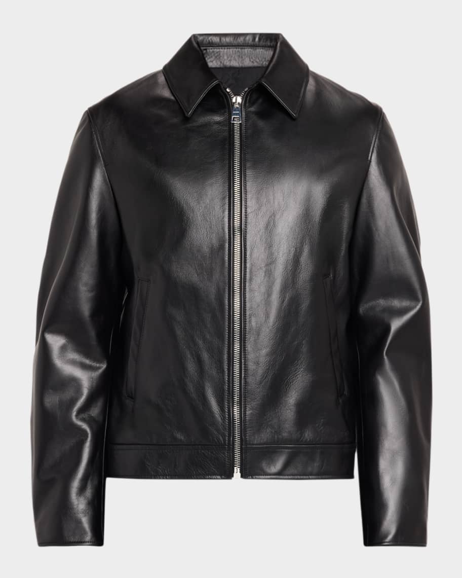 Givenchy Men's Leather Full-Zip Biker Jacket | Neiman Marcus