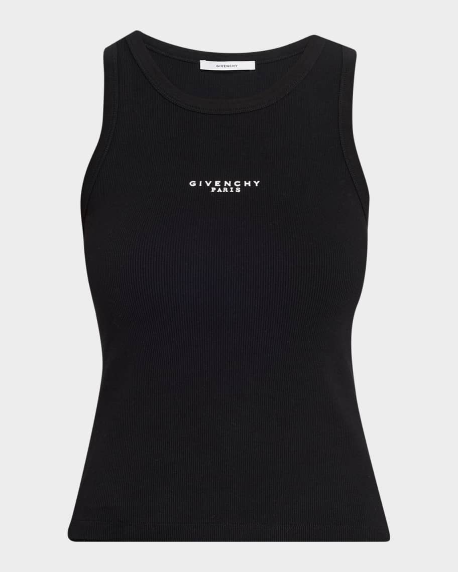 Givenchy Logo Ribbed Tank Top | Neiman Marcus