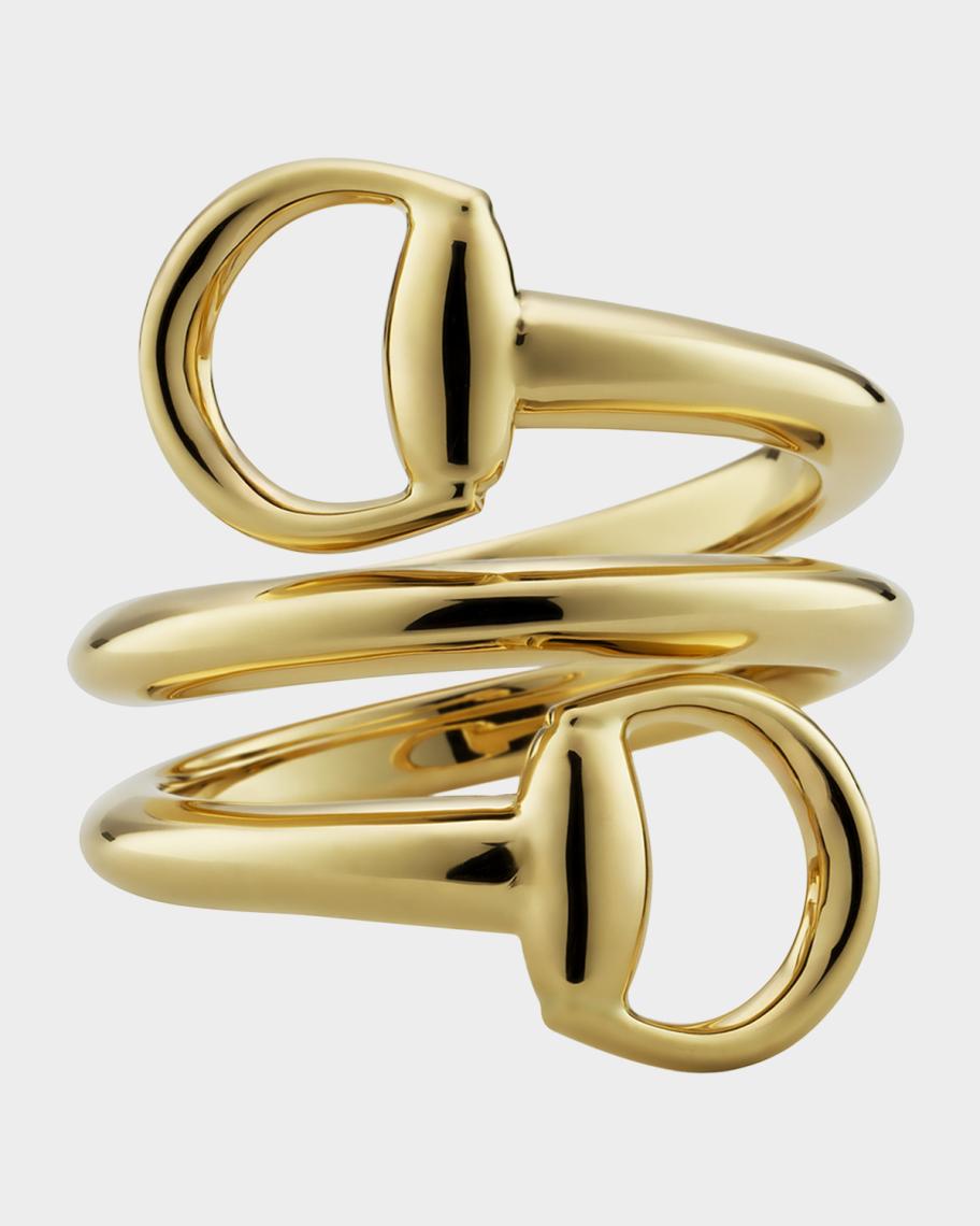 Gucci Gucci Horsebit 18K Yellow Gold Wrap Ring | Neiman Marcus