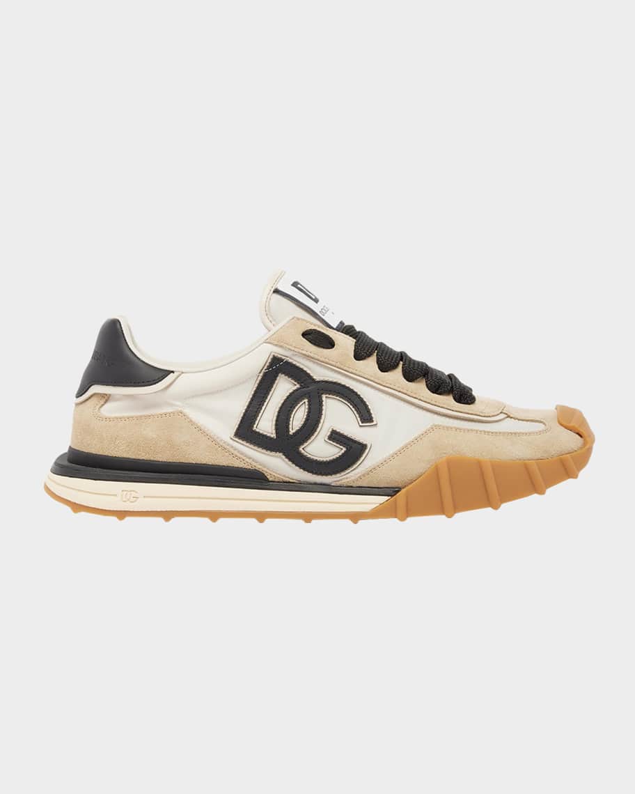 Dolce&Gabbana Men's DG Nylon and Suede Low-Top Sneakers | Neiman