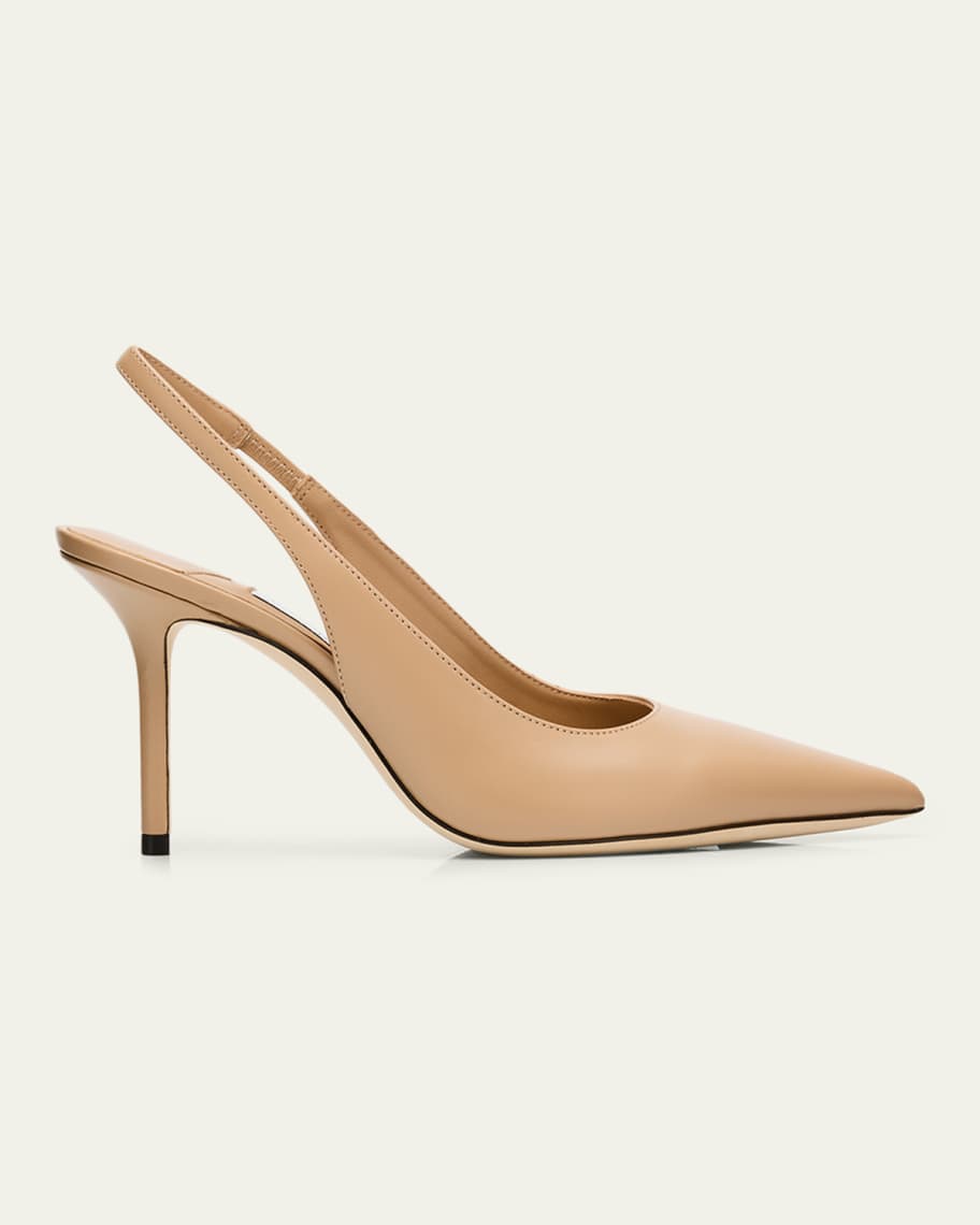 Jimmy Choo 85mm Love Leather Slingback Pumps | Neiman Marcus
