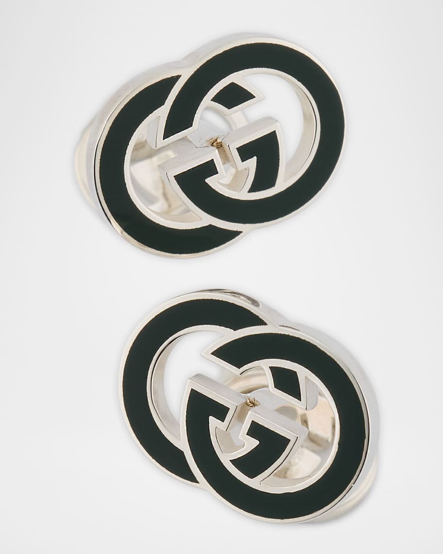 Gucci Men's Gucci Interlocking Enamel Cufflinks | Neiman Marcus